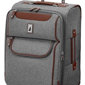LONDON FOG Westminster Expandable Spinner Grey, 20" Carry On