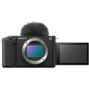 Sony Alpha ZV-E1 Full-Frame Vlog Mirrorless Lens Camera (Black) (ILCZVE1/B) Alpha FE 28-60mm Lens + 64GB Card + Corel Photo Software + Card Reader + Case + Flex Tripod + Cleaning Kit (Renewed)