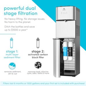 Avalon A25 Self Cleaning Bottleless Water Cooler Dispenser, UL/NSF, Stainless Steel, Full Size