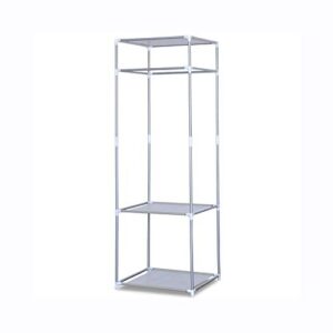 LHLLHL Metal Coat Rack Floor Standing Clothes Stand Garment Rack with Shelf Home Bedroom Clothing Wardrobe Storage Organizer Furniture