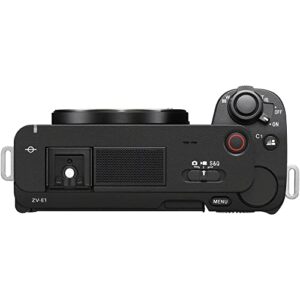 Sony Alpha ZV-E1 Full-Frame Vlog Mirrorless Lens Camera (Black) (ILCZVE1/B) + Case + 64GB Card + NP-FZ100 Compatible Battery + LED Light + Corel Photo Software + Card Reader + More (Renewed)