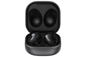 samsung galaxy buds live, true wireless earbuds with active noise cancelling, microphone, charging case for ear buds, us version, onyx black (renewed)