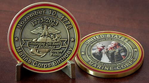 2023 Marine Corps Birthday Ball Challenge Coin! Drill Instructor Tribute USMC Bday Custom Coin! Designed for Marines by Marines Semper Fi. Officially Licensed Coin!