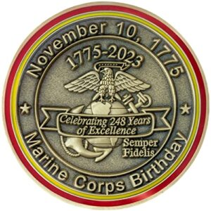 2023 Marine Corps Birthday Ball Challenge Coin! Drill Instructor Tribute USMC Bday Custom Coin! Designed for Marines by Marines Semper Fi. Officially Licensed Coin!