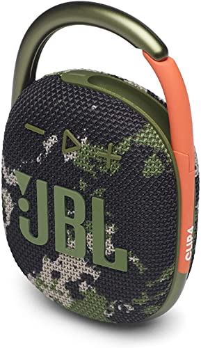 JBL Clip 4 Portable Bluetooth Speaker - Waterproof and Dustproof IP67, Mini Bluetooth Speaker for Travel, Outdoor and Home w/Microfiber Cleaning Cloth (Squad)