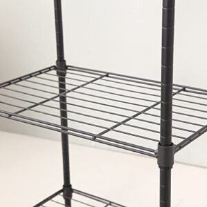 MZG Steel Storage Shelving 3-Tier Grey Utility Shelving Unit Steel Organizer Wire Rack for Home,Kitchen,Office (18-in W x 12-in D x 26-in H)