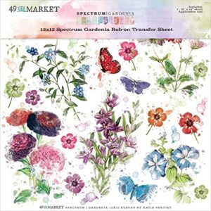 49 & market spectrum gardenia 12x12 rub-on transfers
