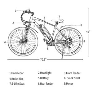 FEOFFY Electric Bike for Adults 350W Electric Bikes 26" Electric Mountain Bike Shimano 21 Speed Gears Electric Bicycle 36V 10.4Ah Removable Battery,Free Lock (350W36V)