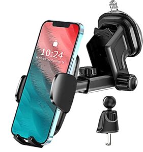 3 in 1 car phone holder mount for dashboard windshield air vent fit for moto g stylus(2023 2022 2021 2020/5g),motorola g power(2023 2022 2021),edge 30 fusion/edge+/thinkphone/g play/g pure/fast,z4 z3