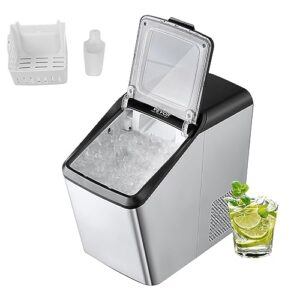 vevor nugget ice maker, 30lbs in 24 hrs, countertop nugget ice maker with 3qt reservoir, manual & auto refill self cleaning sonic pebble ice maker for home office party rv