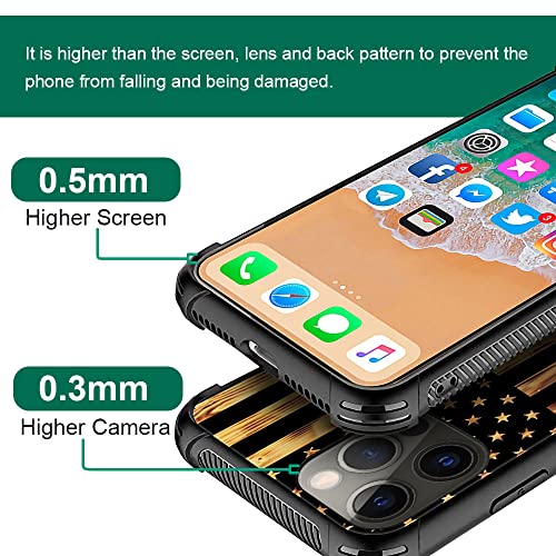 DJSOK Case Compatible with iPhone 14 Pro Max, Wood Grain American Flag Buck Hunter Deer case for iPhone 14 Pro Max Cases for Men Women Fans,Anti Scratch and Shockproof Phone Protective case