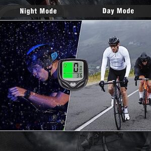 Bicycle Speedometer & Wireless Odometer for Bicycle Cycle Bike Computer with LCD Display & Multi-Functions