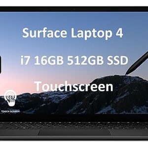 Microsoft Surface Laptop 4 13.5" 2K Touchscreen (Intel Core i7-1185G7, 16GB RAM, 512GB SSD, IST Active Stylus, Backlit Keyboard) Business Laptop, 17-Hr Battery Life, Wi-Fi 6, Webcam, Win 10/11 Pro