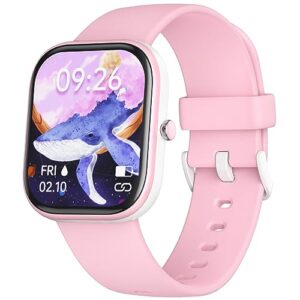 yousoku fitness tracker watch for kids, ip68 waterproof kids smart watch with 1.5" diy dials 19 sport modes, pedometers, heart rate, sleep monitor, great gift for boys girls teens 6-14