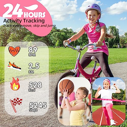 YOUSOKU Fitness Tracker Watch for Kids, IP68 Waterproof Kids Smart Watch with 1.5" DIY Dials 19 Sport Modes, Pedometers, Heart Rate, Sleep Monitor, Great Gift for Boys Girls Teens 6-14