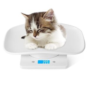 ytcykj digital pet scale, multi-function led kitten scale digital weight accurately, perfect for puppy/Кitty/hamster/hedgehog/food, capacity up to 22 lb, length 11inch