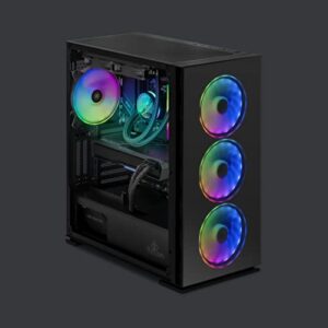 YEYIAN Gaming Computer Yari II- AMD Ryzen 7 7800X3D, AMD RX7900 XTX Gaming PC Desktop, 1TB NVMe SSD, 32GB DDR5 5200MHz RAM, Liquid Cooled, Win 11 Home, USB-C 3.2, WiFi 6, 850W PSU