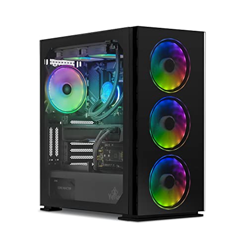 YEYIAN Gaming Computer Yari II- AMD Ryzen 7 7800X3D, AMD RX7900 XTX Gaming PC Desktop, 1TB NVMe SSD, 32GB DDR5 5200MHz RAM, Liquid Cooled, Win 11 Home, USB-C 3.2, WiFi 6, 850W PSU