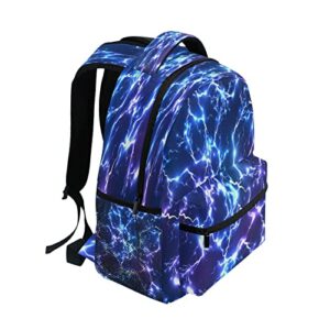 Kcldeci Kids Backpack for Girls Boys Starry Blue Lighting School Backpack Travel Toddler School Bag Backpacks Student Kids School Bags