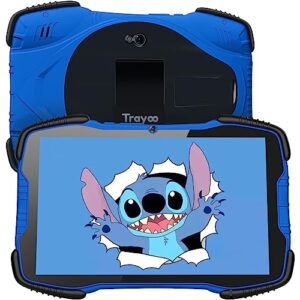tablet for kids tablet 10 inch with case included, tablet for toddlers tablet 10 inch children tablets for kids android tablet 64gb with wifi dual camera learning games for boys girls (blue)