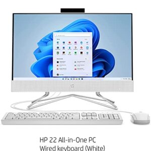 HP 22 AIO 21.5" FHD All-in-One Business Desktop Computer [Windows 11 Pro], Intel Celeron J4025 (up to 2.9 GHz), 16GB DDR4 RAM, 1TB SSD, WiFi, Bluetooth 4.2, HDMI, RJ-45, Keyboard & Mouse, w/Battery