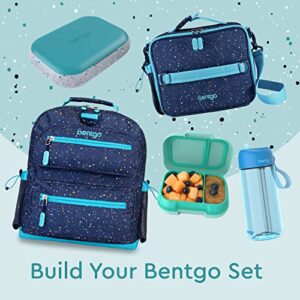 Bentgo® Kids Chill Lunch Box - Confetti Designed Leak-Proof Bento Box & Removable Ice Pack - 4 Compartments, Microwave & Dishwasher Safe, Patented, 2-Year Warranty (Confetti Edition - Truly Teal)