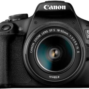 Canon EOS 2000D (Rebel T7) DSLR Camera w/Canon EF-S 18-55mm F/3.5-5.6 Zoom Lens+500mm f/8.0 Telephoto Lens+case+128Memory Cards (24PC)