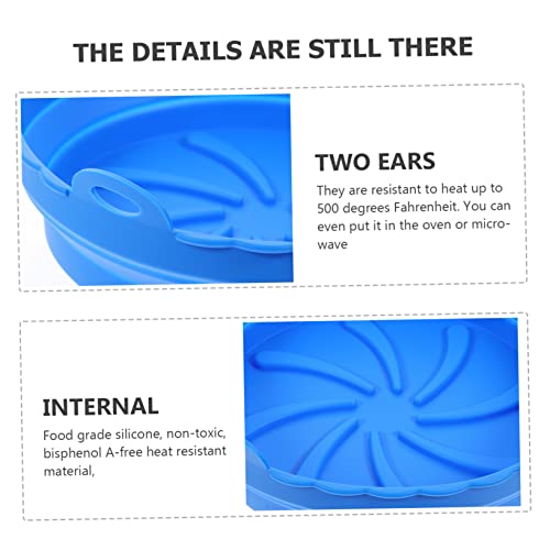 HEMOTON Air Cooker Silicone Pan Baking Sheets for Oven Nonstick Silicone Baking Pan Silicone Baking Mat Inner Pot for Air Reusable Steamer Air Fryer Basket Air Fryer Pads Air Fryer Mats