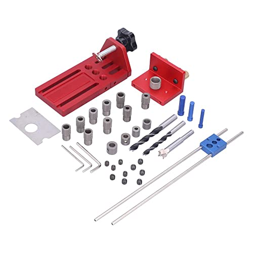 Upgrade Your Woodworking Skills with Adjustable Dowel Jig Kit and Hole Drill Guide - Woodworking Jigs and Fixtures for Perfect Drilled Holes - Includes Woodworking Tool Set - Buy Now