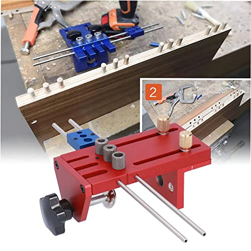 Upgrade Your Woodworking Skills with Adjustable Dowel Jig Kit and Hole Drill Guide - Woodworking Jigs and Fixtures for Perfect Drilled Holes - Includes Woodworking Tool Set - Buy Now