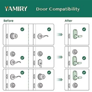 Smart Door Handle Lock with Keypad: Yamiry Fingerprint Smart Lock - Keyless Entry Door Lock for Front Door - Digital Door Lock - WiFi Door Lock with APP - Genarate Passcode Remotely - DIY Installation