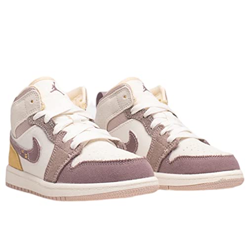 Nike Air Jordan 1 Pre School Shoes Sail/Taupe Haze-Fossil Stone DZ4468-102 - Size 11.5c