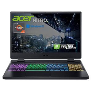 acer nitro 5 gaming laptop | amd ryzen 7 6800h | geforce rtx 3070 ti gpu |15.6" qhd 165hz ips display | 32 gb ddr5 ram | 2 tb pcie ssd | killer wi-fi 6 | 4-zone rgb backlit keyboard