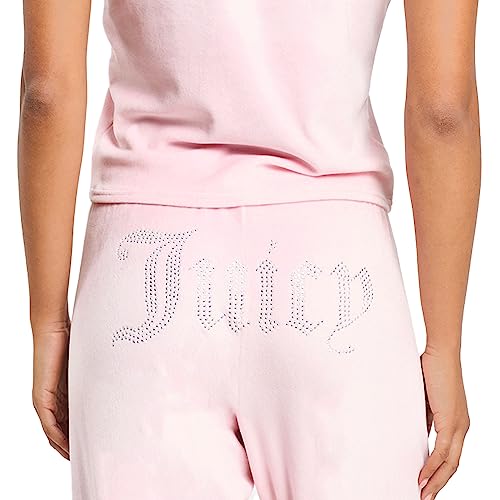 Juicy Couture Two Piece Velvet Fleece Lounge Sleep Set (as1, alpha, l, regular, regular, Pink)