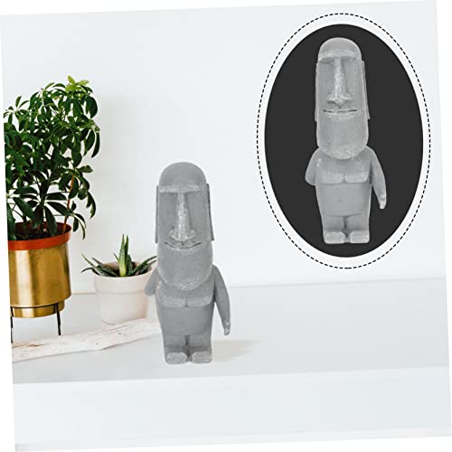 YARNOW Stone Statue Car Ornament Home Decorations Car Decoration Monolith Moai Figurine Easter Island Sculpture Moai Figurines Moai Ornaments Desktop Tiny Moai Statues Moai Grey Household