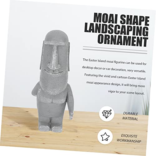 YARNOW Stone Statue Car Ornament Home Decorations Car Decoration Monolith Moai Figurine Easter Island Sculpture Moai Figurines Moai Ornaments Desktop Tiny Moai Statues Moai Grey Household