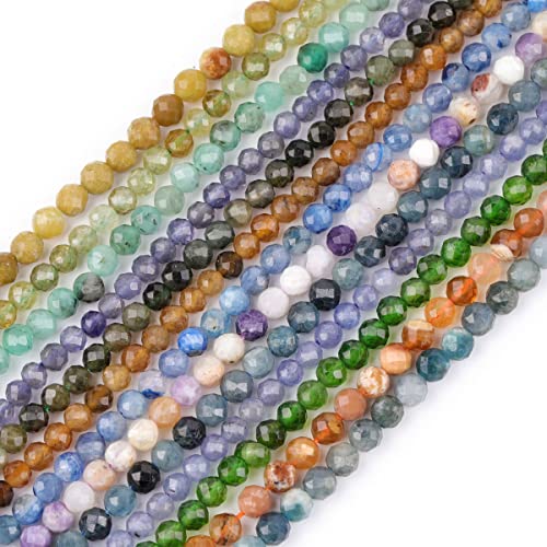 JOE FOREMAN AA Grade 4mm Natural Orange Fire Opal Gemstone Quartz Faceted Round Tiny Small Spacer Beads for Jewelry Making Bracelet Earrings Charms Full Strand 15"