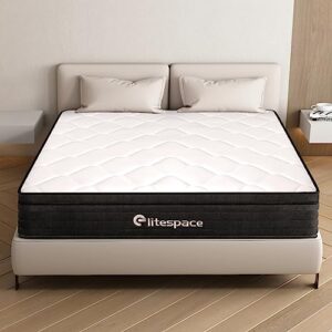 elitespace full size mattress,hybrid 12 inch full mattress in a box,memory foam & individually pocket spring for pain relief,medium firm full mattresses,certipur-us certified.