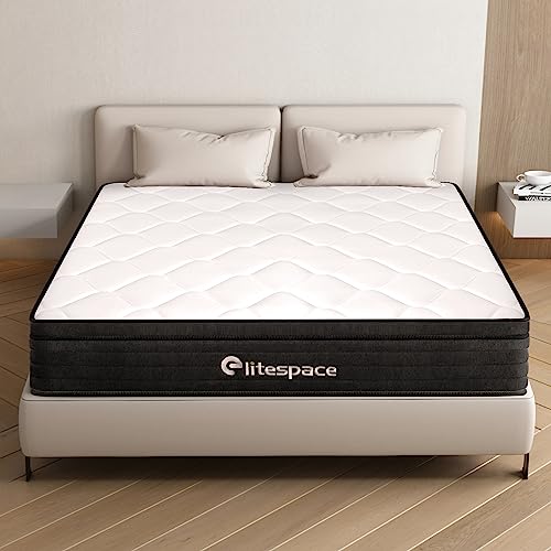 elitespace Full Size Mattress,Hybrid 12 Inch Full Mattress in a Box,Memory Foam & Individually Pocket Spring for Pain Relief,Medium Firm Full Mattresses,CertiPUR-US Certified.