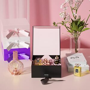 GIFTHOPE Magnetic Gift Box for Presents 7.08x7.08x2.95 in,Small Gift Boxes with Lid for Women, Paper Wedding Favor Boxes,Birthday Gift Box Bulk, Party Favor Boxes