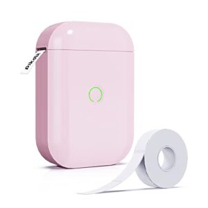 pikdik mini bluetooth label makers - d11 pink label maker machine with tape portable label printer labeler for labeling jars bins home organizing office