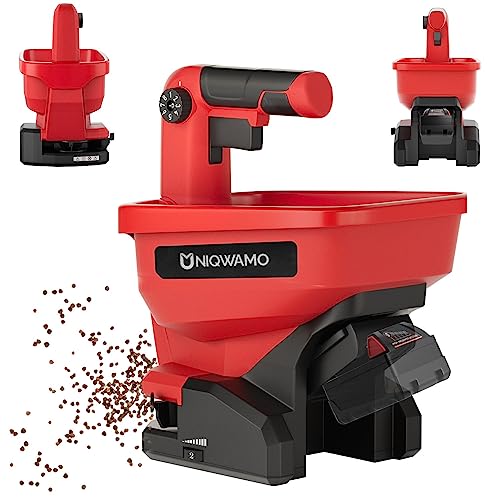 Uniqwamo Handheld Grass Seed Spreader for Milwaukee M18 Li-ion Battery, Available Year-Round, Grass Seeds, Rock Salt and De-icer Out-Doors (Battery not Included)