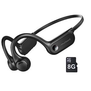 2023 upgraded bone conduction headphones, open-ear wireless bluetooth sports headphones with 8g memory mp3 player, 10h playtime & ipx4 waterproof earphones for workout, running, biking, driving, gym