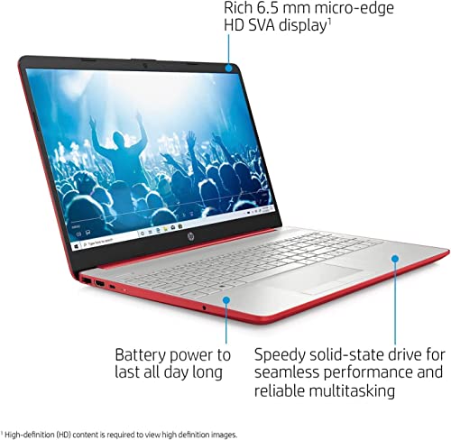 HP Pavillion15.6 inch Laptop for Business, College Students, Intel Pentium Quad-Core N5030, Windows 11, Microsoft Office 365 1-Year, 16GB RAM, 1TB SSD, Light-Weight, HDMI, Fast Charge, Red, PCM