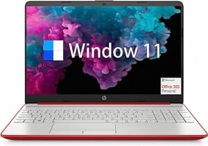 hp pavillion15.6 inch laptop for business, college students, intel pentium quad-core n5030, windows 11, microsoft office 365 1-year, 16gb ram, 1tb ssd, light-weight, hdmi, fast charge, red, pcm