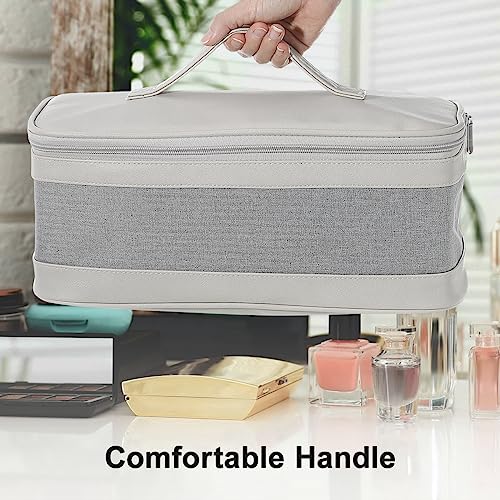 LANMU Carrying Case Compatible with Shark/Dyson Hair Dryer, Travel Bag Pouch Organizer for Airwrap/Flexstyle Styler Attachments