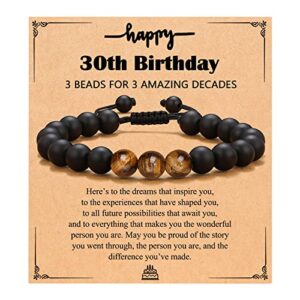 UNGENT THEM 30th Birthday Gifts for Him, Birthday Best Gifts for Turning 30 Year Old Man, Happy 30th Birthday Bracelet for 30 Year Old Men Birthday Gift Ideas