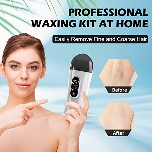 Roll On Wax kit, Roll On Wax Warmer for Hair Removal,Waxing Kit for Sensitive Skin,at Home Waxing Kit for Women and Men,Soft Wax Heater for Larger Areas of the Body