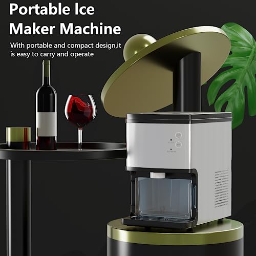 GooingTop Nugget Ice Maker Countertop - 40Lbs/24H Auto Self-Cleaning, Portable & Compact Machine Ideal for Home/Kitchen/Party/Camping,One-Key Electric Freewheeling Take (GOTO-LA-ICE-880-01)