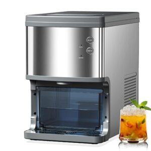 GooingTop Nugget Ice Maker Countertop - 40Lbs/24H Auto Self-Cleaning, Portable & Compact Machine Ideal for Home/Kitchen/Party/Camping,One-Key Electric Freewheeling Take (GOTO-LA-ICE-880-01)